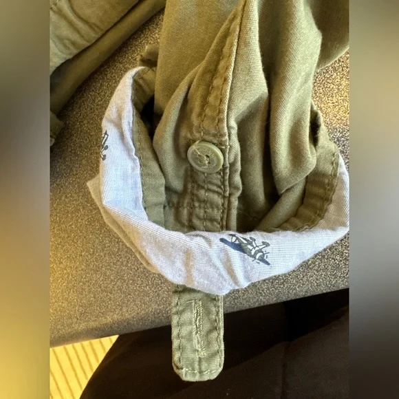 Oshkosh baby B’gosh 24 Month Airplane Lined/ Cuff Army Green Vestbak Overalls - Picture 7 of 15